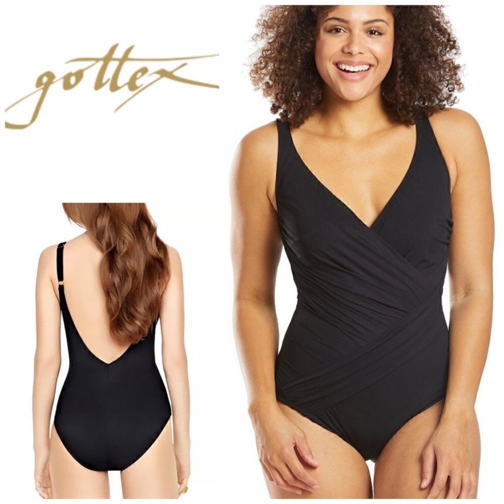 Gottex contour swimsuit with princess neckline. NWT